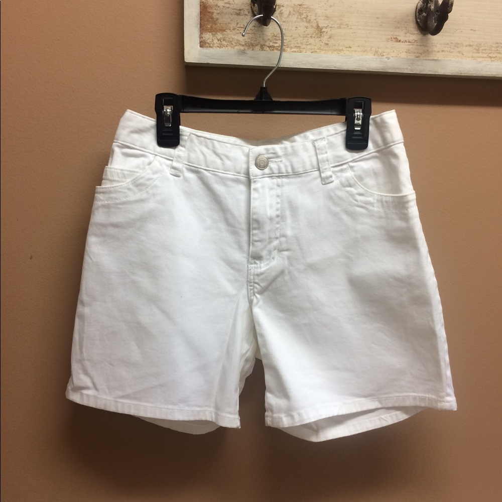 White shorts. High wasted